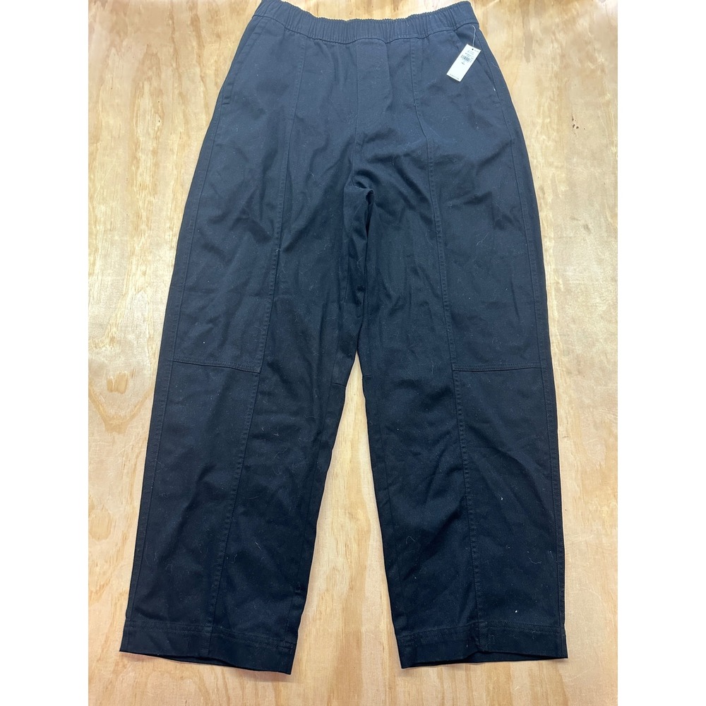 Old Navy Womens Black High-Waisted Wide-Leg Chino Pants L Tall 801608-01-1